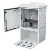 Gabinete Para Exterior OSP ComLine de 25 UR con espacio para Baterías, 700 mm de Ancho, 600 mm de Profundidad De Aluminio, Color Gris Claro Con Protección NEMA 4/12/4X/3/3R; IP66