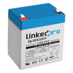 Batería de respaldo 12 V | 5.5 Ah | AGM | Especial para Seguridad Electrónica | UPS | Sistemas de Emergencia | Vida útil 5 años | Terminales F1 + Adaptador F2