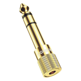 Adaptador (Convertidor) de Audio 3.5mm Hembra a 6.5mm Macho / Plug & Play / Superficie de Rosca Antideslizante / Calidad de sonido sin pérdidas
