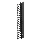 Organizador Vertical de Cables para Rack 45 UR (79 in) / Acero Negro RAL 9005 / Sección 95x208 mm (3.7x8.2 in) / Capacidad 726 Cables / Dedos cada 1.75 pulg / ProLine S1 HOFFMAN