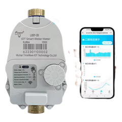 Medidor de Agua Mecánico LoRaWAN IoT de 1 Pulgada / Smart Metering y Telemetría para BMS / Válvula de Corte de Flujo / Batería Litio de Larga Duración / Comunicación Inalámbrica / Monitoreo Remoto