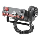 Sirena Vehicular de 100W de Potencia, Con Switch Giratorio de 6 posiciones, Micrófono de Uso Rudo e Interconexión a Radio