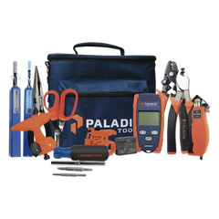 Kit de Herramientas Pro Plus para Instalación de Fibra Óptica con Accesorios de Limpieza de Puertos/Conectores, Desforradoras de Fibra Óptica y Medidor de Potencia
