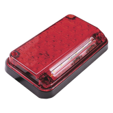 Luz de Advertencia de 7X4", Color Rojo, Con Luz de Trabajo, Ideal para Ambulancias