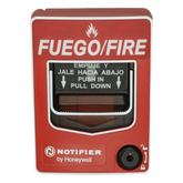Estación manual de alarma direccionable de doble acción, con leyenda en español, para paneles inteligentes NOTIFIER