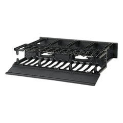 Organizador de Cables Horizontal NetManager de Alta Densidad, Doble (Frontal y Posterior), Para Rack de 19in, 2UR, Color Negro