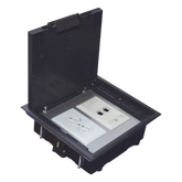 Caja de Piso para Dos Módulos Universales (Socket M2), para Alimentación Eléctrica y Redes de Datos (11000-33401) No Incluye Faceplates