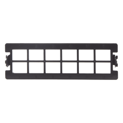 Placa Acopladora Vacía para Distribuidor de Fibra Óptica LP-ODF-8024, Acepta 12 Acopladores SC Simplex o 12 Acopladores LC Duplex, Color Negro