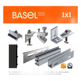 Kit Basel Sistema de Montaje Solar para 1 Módulo / Inclinación 10° / Para Módulo 645 W / Dimensiones del Módulo 2.382 m (7.8 ft) x 1.134 m (3.7 ft) / Velocidad de Viento 170 km/h / Losa Plana Una Fila