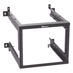 Rack PanZone® de Montaje en Pared, de 19in, Profundidad Ajustable, Rieles Numerados y Roscados #12-24, 9 UR, Color Negro