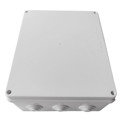 Caja de Derivación-Conexión para Exterior IP65 con 12 Entradas / 300 x 250 x 120 mm (11.8 x 9.8 x 4.7 in) / Sellado Seguro con Empaque + 4 Tornillos / Resiste Agua, Polvo y Sol Directo