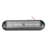 Luz Auxiliar, Ultra Brillante, IP67, 18 LEDs, Tricolor, Color Rojo/Claro/Azul, con mica transparente y bisel negro
