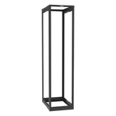 Rack de Cuatro Postes Estándar de 19", Rieles Roscados #12-24, Profundidad Ajustable de 23 a 42 in, 45 Unidades de Rack, Color Negro