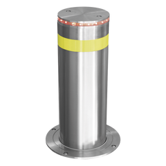 Bolardo Hidráulico Antiembestida 220 mm × 600 mm / Acero Inoxidable 304 / 200,000 J de Resistencia al Impacto / Bomba Hidráulica Integrada / Ciclo de 4 seg / 100 Ciclos por Hora