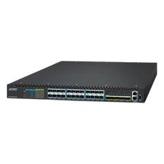 Switch Gestionado Capa 3 Multi-puerto 10G/25G + 2/4-Puerto 100G QSFP28 / 880-1520 Gbps Non-Blocking / Stacking 10 Unidades / Enrutamiento OSPF, BGP, RIP, VRRP / ERPS G.8032 / Slot Para Fuente Redundante AC/DC / Data Center y AI Infrastructure