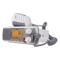 Radio Móvil Marino VHF / 25W / IPX4 / DSC Clase D con GPS / Pantalla LCD / Blanco
