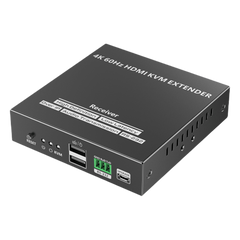 Receptor Compatible para Kit TT582-KVM |4K @60Hz | Cat 6, 6a y 7 | hasta 150 metros | Transmite el Video y Controla tu DVR vía USB a distancia