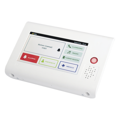 Terminal Inteligente para Habitación Hospitalaria / Pantalla Táctil 7" / RFID 125 kHz / VoIP SIP / PoE IEEE 802.3af / Bus RS485 / Carcasa Antibacteriana