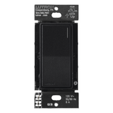 Apagador electrónico Sunnata de encendido y apagado, 8 A en iluminación y motores de 1/4 HP a 120 V, requiere neutro, color negro Midnight satinado, para sistema RadioRA 3