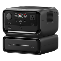 EcoFlow River 3 Plus | Estación de Energía Portátil 572Wh Litio LFP / 4 AC 800W (Max. 1600W) / 1 USB-C 100W / 3 USB -A 12W / Cargador de Coche 10A, 126W Max. / Conectividad WiFi y Bluetooth (App) / Carga Solar 220W Max.