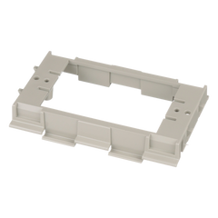 Soporte para Montaje de Faceplates en Canaleta T70, de PVC Rígido, Color Gris Internacional