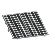 Montaje para 2 Paneles Solares, Riel "8" de 2700mm para Módulos con Espesor de 30-35mm, Velocidad de Viento Máx. 136km/h