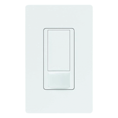 Apagador Maestro con sensor de ocupación PIR y tecnología XCT, 6 A para cualquier carga de iluminación de 120 a 277 V y ventilador, unipolar o 3 vías, color snow