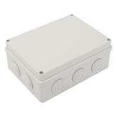 Caja Derivación-Conexión de Plástico (140 X 190 X 76 mm) con 10 Glándulas de Goma. Para Instalaciones Comerciales, Residenciales e Industriales. Incluye Tornillería para su Tapa. Funciona También como Registro.