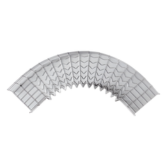 Curva Pre-Fabricada Horizontal de 90° con medidas de 116 mm de Peralte y 300 mm Ancho (116/300 mm)