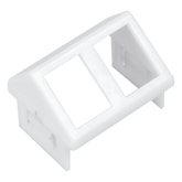 Adaptador para Placa de Pared CT, de Dos Salidas, Angulado, Color Blanco
