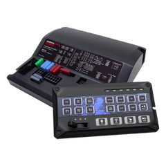 Sirena Vehicular de 200W de Potencia, Programable, Con Controlador de Panel Deslizante de 19 botones, indicador de flecha de tráfico de 6 LED, 12 Salidas Auxiliares