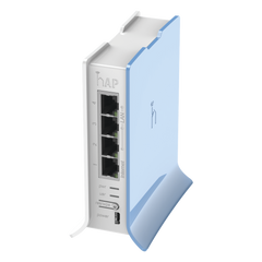 (hAP lite TC) 4 Puertos Fast Ethernet, Wi-Fi 2.4 GHz 802.11 b/g/n y base tipo Torre
