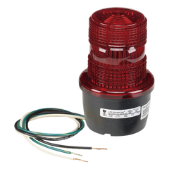 Luz de advertencia LED serie Streamline, 120 Vca, montaje en tubo, rojo