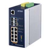 Switch Industrial Administrable Capa 3 con 8 Puertos Gigabit PoE 802.3bt, 2 Puertos SFP de 1 G/2.5 G, 2 Puertos SFP 10 G