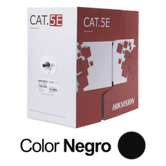 Bobina de Cable UTP 305 Metros (1000 Pies) / Cat 5E (24 AWG) / Color Negro / PE / Uso en Exterior / 100% Cobre / Aplicaciones de CCTV, Redes de Datos y Enlaces Inalámbricos