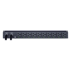 PDU ATS (Fuente Redundante Auto-transferible) Monitoreable, Para Distribución de Energía, 2 Entradas 120 Vca NEMA5-15P, Con 10 Salidas NEMA 5-15R, Horizontal 19in, 1UR