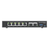 4 en 1: Firewall Nueva Generación, Router, IP PBX (24 usuarios / 8 llamadas), Switch Gigabit de 5 Puertos (4 PoE) y 2 Puertos SFP 2.5 Gigabit / Todos los puertos son configurables WAN/LAN, máximo 3 x WAN