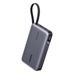 Power Bank 20000mAh con Cable Integrado / Carga Rápida 100W / USB-C PD 3.0 / 4 Celdas Li-ion / 72Wh / Carga Múltiple 145W / Compacto 139x80x27mm