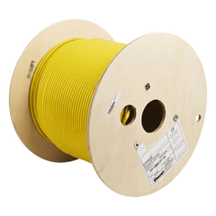 Bobina de Cable Blindado F/UTP de 4 Pares, Cat6A, Soporte de Aplicaciones 10GBase-T, LSZH (Libre de Gases Tóxicos), Color Amarillo, 305 Metros (1000 Pies)