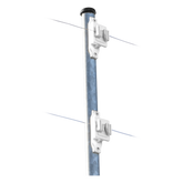 Aislador de Paso Blanco Reforzado para Cercos Eléctricos / Aislamiento hasta 18 kV / Resistente a Clima Extremo / Polipropileno y Policarbonato
