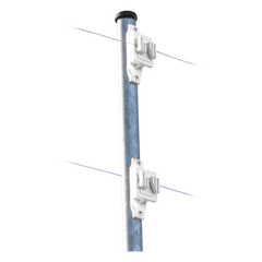 Aislador de Paso Blanco Reforzado para Cercos Eléctricos / Aislamiento hasta 18 kV / Resistente a Clima Extremo / Polipropileno y Policarbonato
