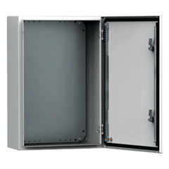 Gabinete de Uso Exterior MAS 600 x 500 x 300 mm (23.62 x 19.69 x 11.81 in) / NEMA 4/12/13 / IP66 / IK10 / Acero Dulce 1.5 mm / Platina de Montaje Incluida / Color Gris Claro