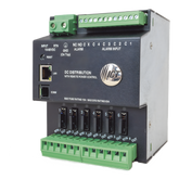Fuente de distribución de 6 salidas, control y monitoreo Ethernet, Vo: 10-60V Dc, para montaje en riel din