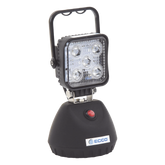 Luz de Trabajo Recargable de 5 LED, 650 Lumenes, Color Negro, Base Magnetica