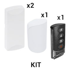 KIT Básico Sensores Inalámbricos - Incluye 2 Contactos Magnéticos, 1 PIR y 1 Llavero - Compatibles con Honeywell y PRO4GEN2