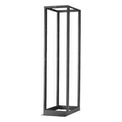 Rack de Cuatro Postes Estándar de 19", Rieles Numerados y Roscados #12-24, Profundidad Máxima de 23 in, 45 Unidades de Rack, Color Negro