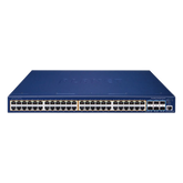 Switch Administrable Stacking Capa 3, 48 Puertos PoE Gigabit 802.3at, 6 Puertos SFP de 10 G, Entrada de Alimentación Redundante de 55 V cc.