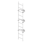 Escalera Exterma Sólida de 3 metros para Secciones 1 a 12 de Torres Super Titan (Incluye 3 Herrajes Sujetadores).