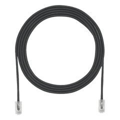 Cable de Parcheo UTP Cat6A, CM/LSZH, Diámetro Reducido (28AWG), Color Negro, 0.91 Metros (3 Pies)