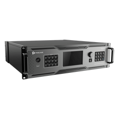 Switcher de Presentación 4K / Hasta 12 Capas DL (2 MAIN + 10 PIP) / 10G Fibra Óptica 10 km / HDMI 2.0 DP 1.2 12G-SDI / Modos Duales Switcher y PGM / Dante Audio 32x32 / Multiviewer Dedicado / Backup Automático